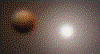 Figure 2 | Artist impression of the exoplanet 51 Pegasi b (generated with Universe Sandbox).